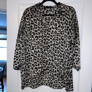 Zara Leopard Print Top - Mob Wife Aesthetic